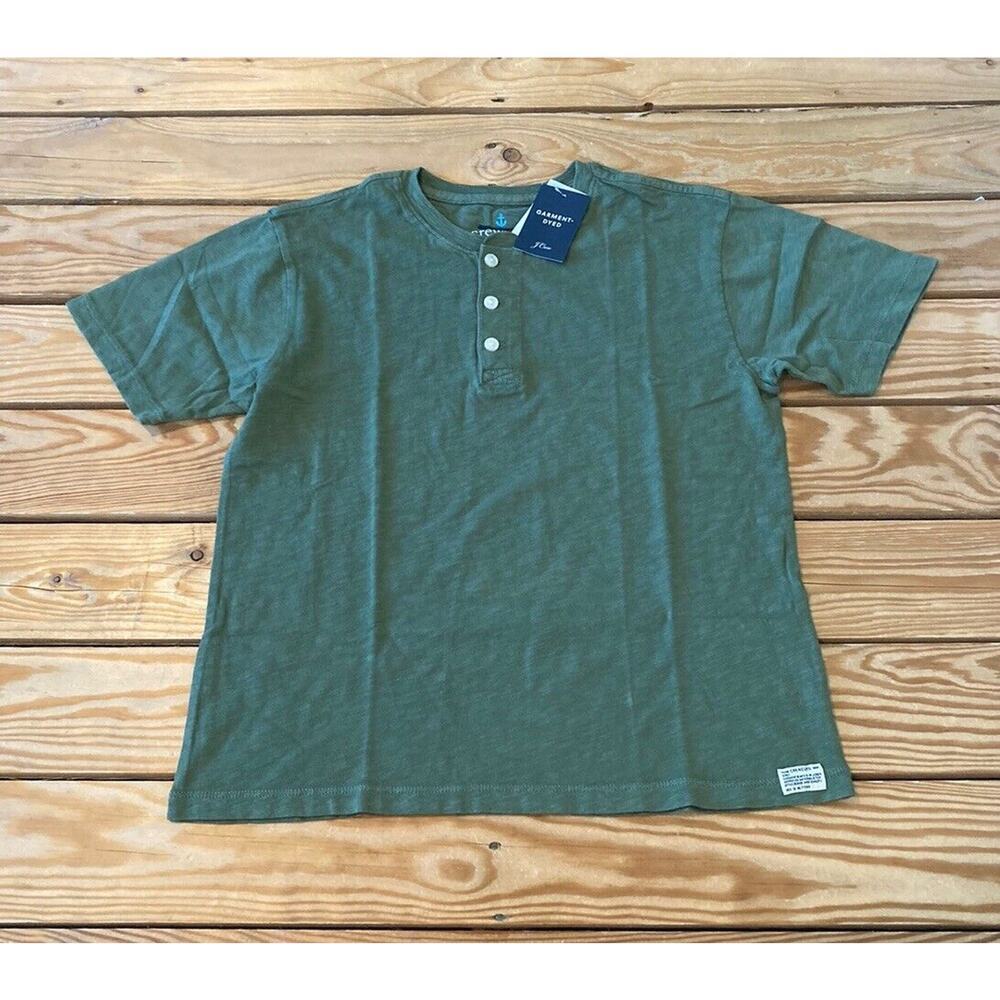 NWT Crewcuts Henley Shirt Size 10-11 Boy’s Green Short Sleeve